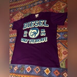 Diesel T-Shirt Men’s Large Only The Brave Short Sleeve Casual Cotton
